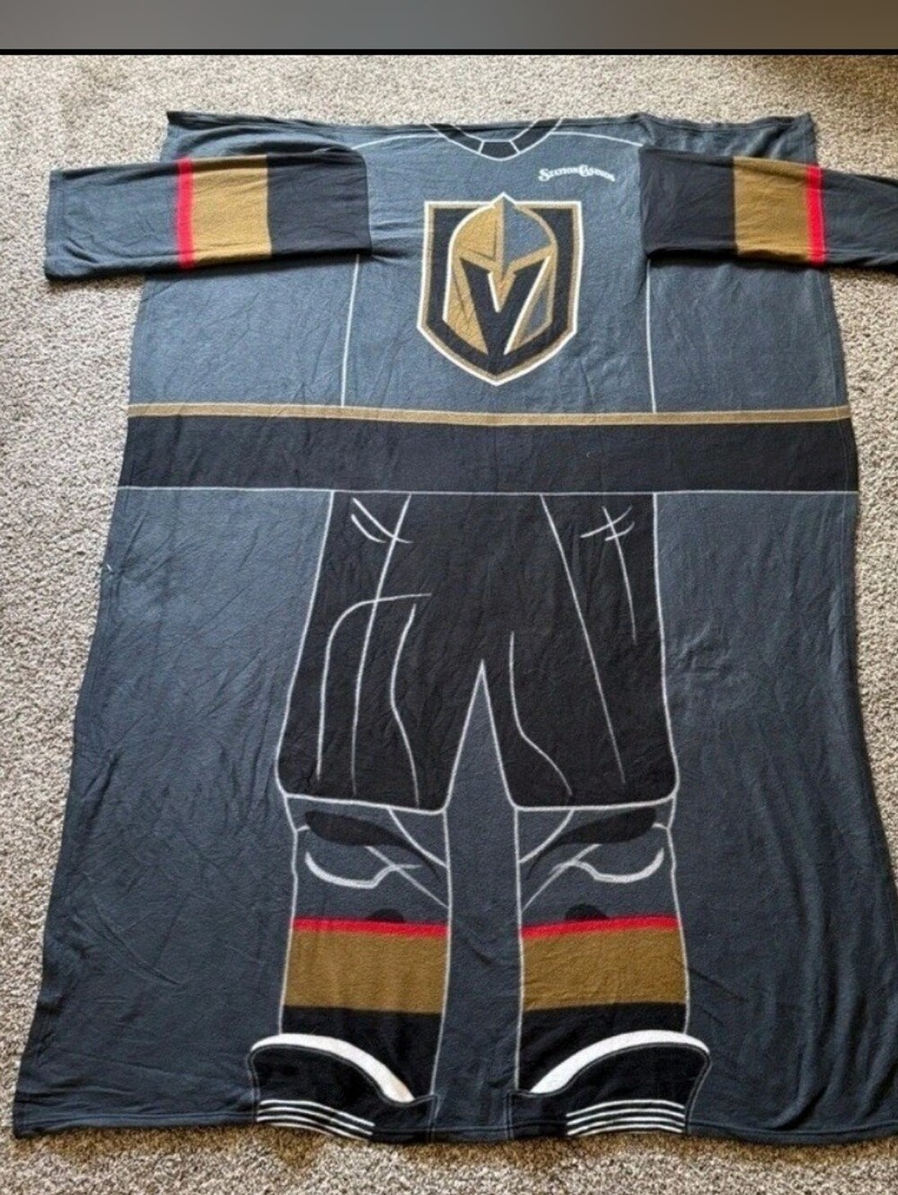 Vegas Golden Knights Snuggie Wearable Blanket Unisex One Size Gray Excellent NHL
